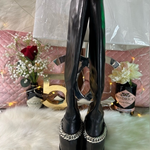 CHRISTIAN LOUBOUTIN Calfskin Ingrassato Croche Cate 20 Boots - Picture 3 of 7